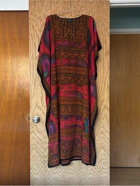 Bohemian Printed Multicolored Kaftan Dress